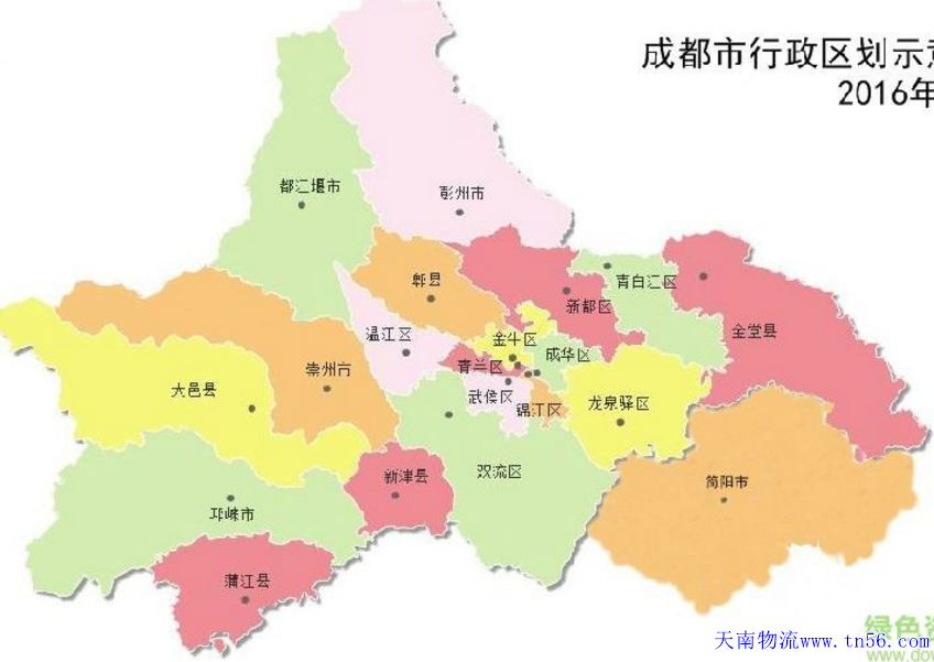 东莞到成都会物流舆图